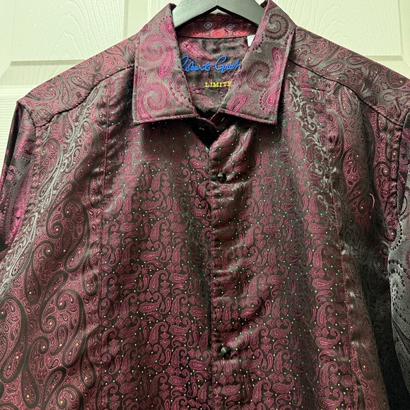 Robert Graham Limited Edition Scattered Stars in Burgundy - Picture 5 of 8